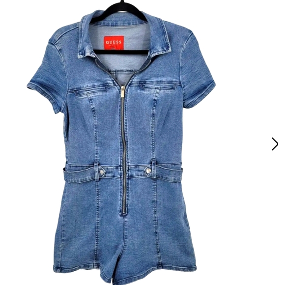 Guess Pants - NWOT Women's GUESS Blue Denim Romper